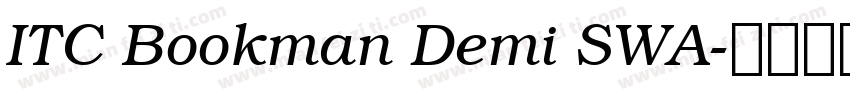 ITC Bookman Demi SWA字体转换